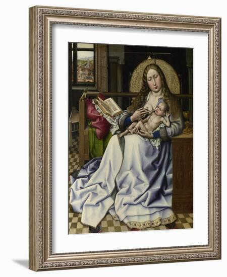 The Virgin and Child before a Firescreen, C. 1440-Robert Campin-Framed Giclee Print