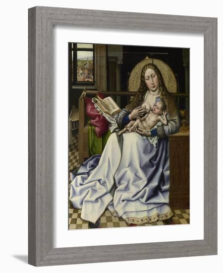 The Virgin and Child before a Firescreen, C. 1440-Robert Campin-Framed Giclee Print