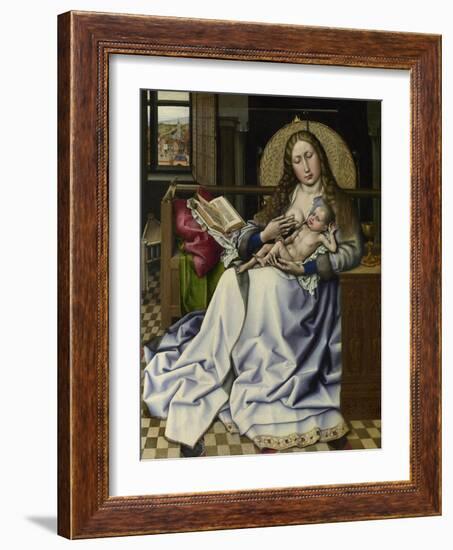 The Virgin and Child before a Firescreen, C. 1440-Robert Campin-Framed Giclee Print