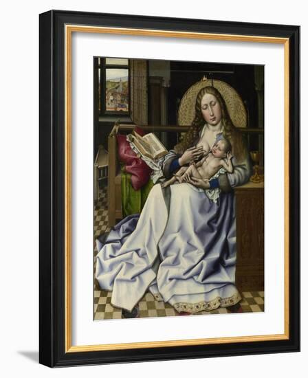 The Virgin and Child before a Firescreen, C. 1440-Robert Campin-Framed Giclee Print