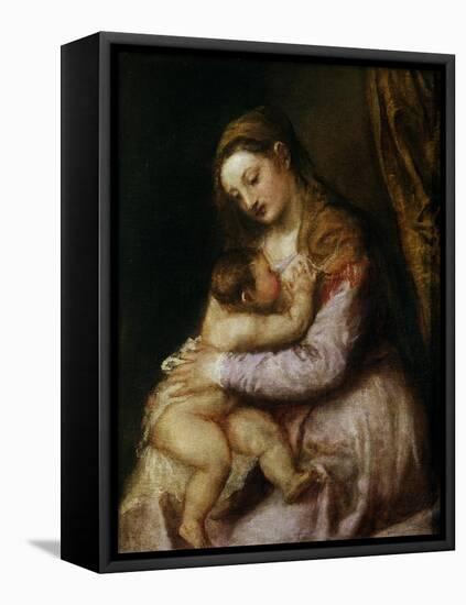 The Virgin and Child, c.1570-76-Titian (Tiziano Vecelli)-Framed Premier Image Canvas