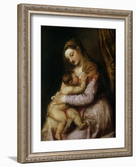 The Virgin and Child, c.1570-76-Titian (Tiziano Vecelli)-Framed Giclee Print