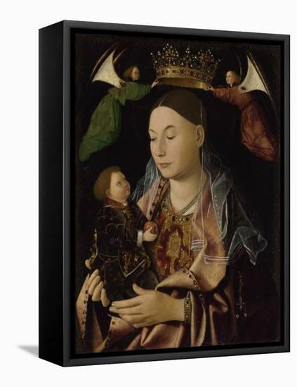 The Virgin and Child, Ca 1465-Antonello da Messina-Framed Premier Image Canvas