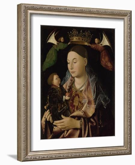 The Virgin and Child, Ca 1465-Antonello da Messina-Framed Giclee Print