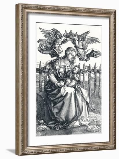 'The Virgin and Child crowned by two Angels', 1518, (1906)-Albrecht Durer-Framed Giclee Print