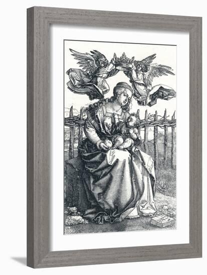 'The Virgin and Child crowned by two Angels', 1518, (1906)-Albrecht Durer-Framed Giclee Print