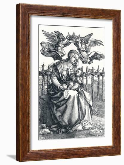 'The Virgin and Child crowned by two Angels', 1518, (1906)-Albrecht Durer-Framed Giclee Print