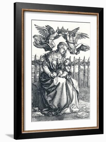 'The Virgin and Child crowned by two Angels', 1518, (1906)-Albrecht Durer-Framed Giclee Print