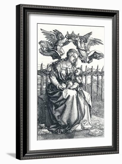 'The Virgin and Child crowned by two Angels', 1518, (1906)-Albrecht Durer-Framed Giclee Print