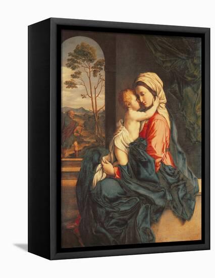 The Virgin and Child Embracing-Giovanni Battista Salvi da Sassoferrato-Framed Premier Image Canvas