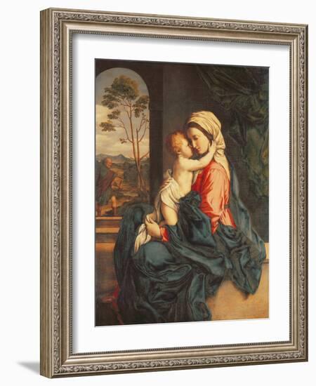 The Virgin and Child Embracing-Giovanni Battista Salvi da Sassoferrato-Framed Giclee Print