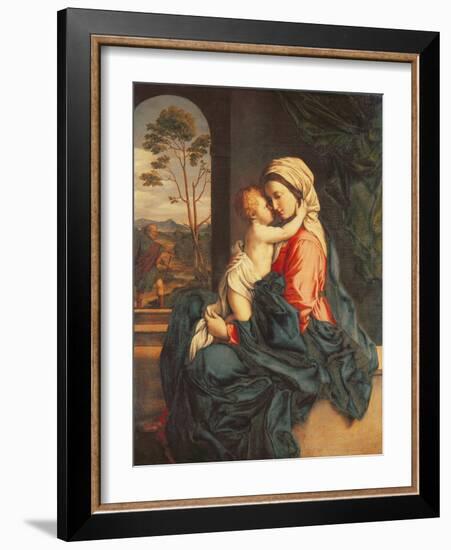 The Virgin and Child Embracing-Giovanni Battista Salvi da Sassoferrato-Framed Giclee Print