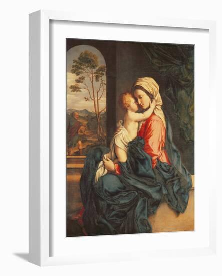 The Virgin and Child Embracing-Giovanni Battista Salvi da Sassoferrato-Framed Giclee Print