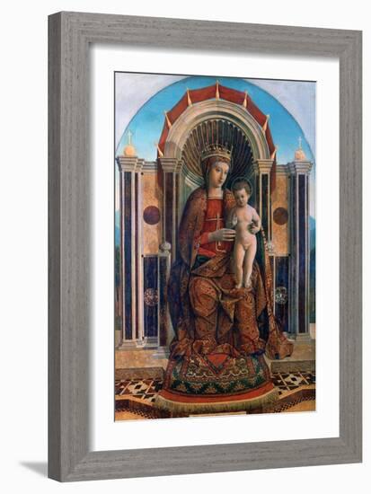 The Virgin and Child Enthroned, C1475-1485-Giovanni Bellini-Framed Giclee Print