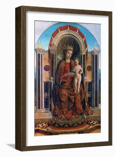 The Virgin and Child Enthroned, C1475-1485-Giovanni Bellini-Framed Giclee Print