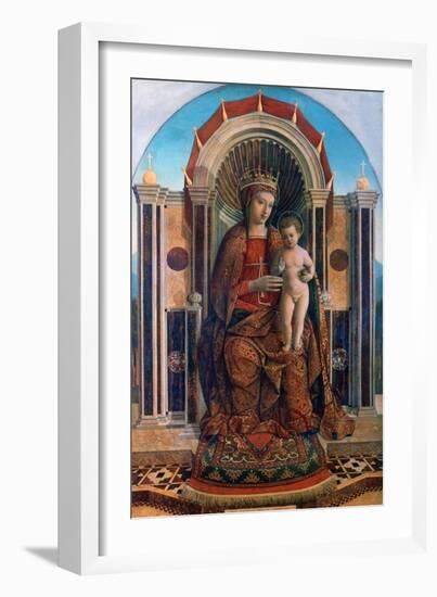 The Virgin and Child Enthroned, C1475-1485-Giovanni Bellini-Framed Giclee Print