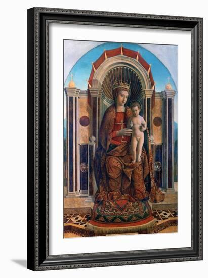 The Virgin and Child Enthroned, C1475-1485-Giovanni Bellini-Framed Giclee Print