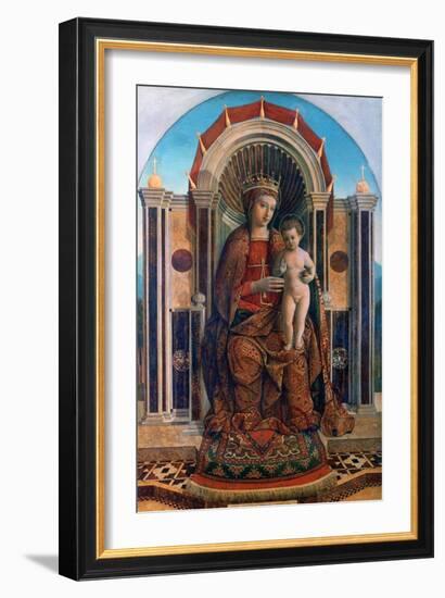 The Virgin and Child Enthroned, C1475-1485-Giovanni Bellini-Framed Giclee Print