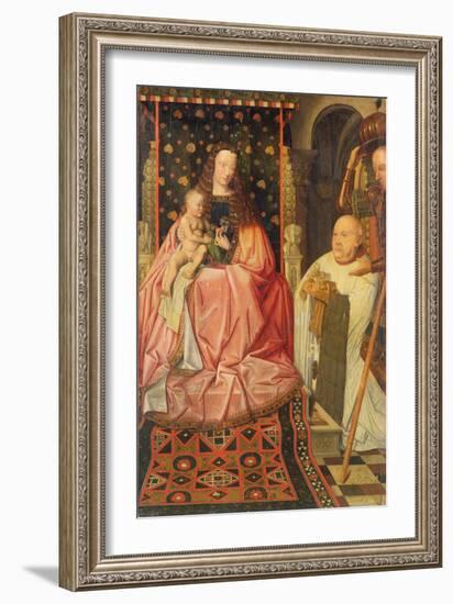The Virgin and Child Enthroned with Saint George and Canon van der Paele, circa 1436-Jan van Eyck-Framed Giclee Print