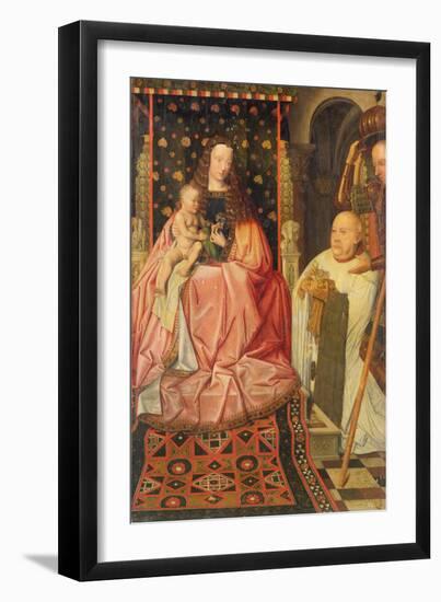 The Virgin and Child Enthroned with Saint George and Canon van der Paele, circa 1436-Jan van Eyck-Framed Giclee Print