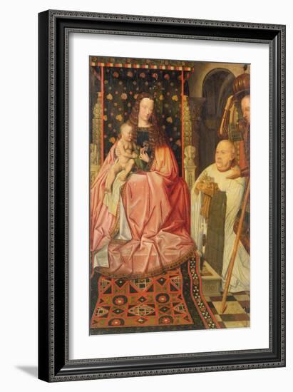 The Virgin and Child Enthroned with Saint George and Canon van der Paele, circa 1436-Jan van Eyck-Framed Giclee Print