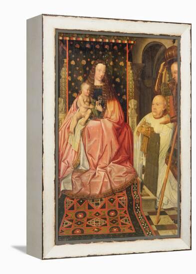 The Virgin and Child Enthroned with Saint George and Canon van der Paele, circa 1436-Jan van Eyck-Framed Premier Image Canvas