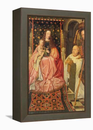 The Virgin and Child Enthroned with Saint George and Canon van der Paele, circa 1436-Jan van Eyck-Framed Premier Image Canvas