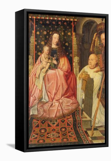 The Virgin and Child Enthroned with Saint George and Canon van der Paele, circa 1436-Jan van Eyck-Framed Premier Image Canvas