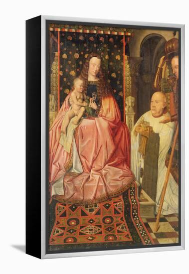 The Virgin and Child Enthroned with Saint George and Canon van der Paele, circa 1436-Jan van Eyck-Framed Premier Image Canvas