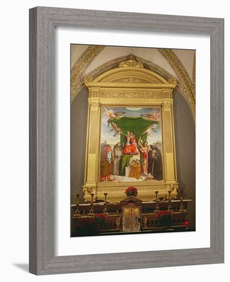 The Virgin and Child Enthroned with Saints, 1521-Lorenzo Lotto-Framed Photographic Print