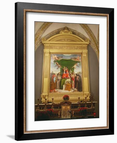 The Virgin and Child Enthroned with Saints, 1521-Lorenzo Lotto-Framed Photographic Print