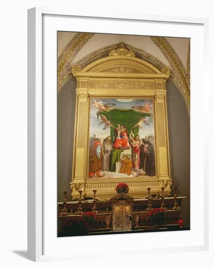 The Virgin and Child Enthroned with Saints, 1521-Lorenzo Lotto-Framed Photographic Print