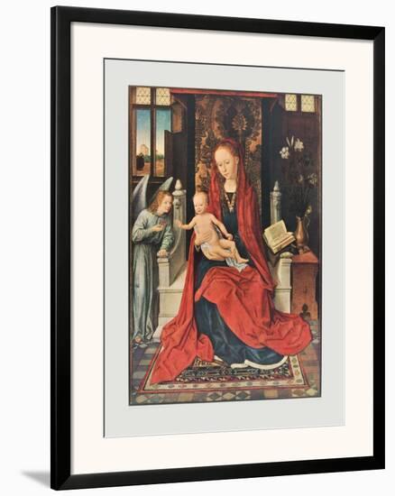 The Virgin and Child Enthroned-Hans Memling-Framed Art Print