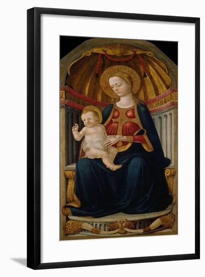 The Virgin and Child Enthroned-Neri Di Bicci-Framed Giclee Print