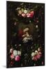 The Virgin and Child in a Garland of Flowers-Daniel Seghers-Mounted Giclee Print