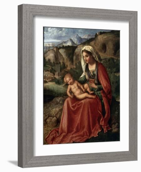 The Virgin and Child in a Landscape, C1503-Giorgione-Framed Giclee Print