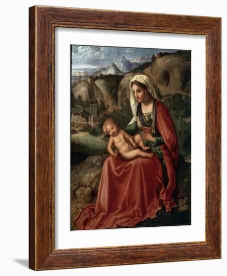 The Virgin and Child in a Landscape, C1503-Giorgione-Framed Giclee Print