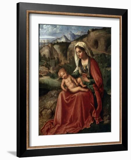 The Virgin and Child in a Landscape, C1503-Giorgione-Framed Giclee Print
