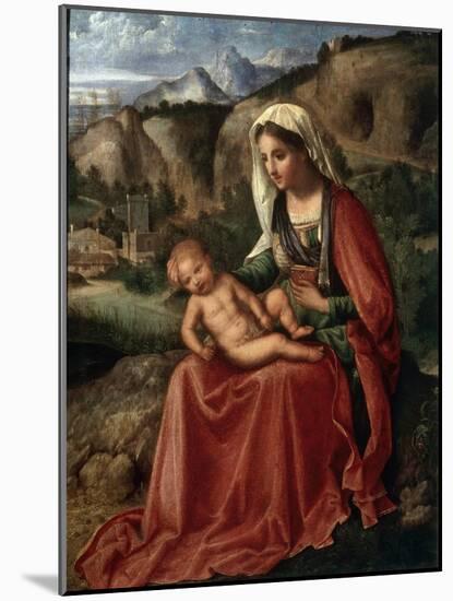 The Virgin and Child in a Landscape, C1503-Giorgione-Mounted Giclee Print