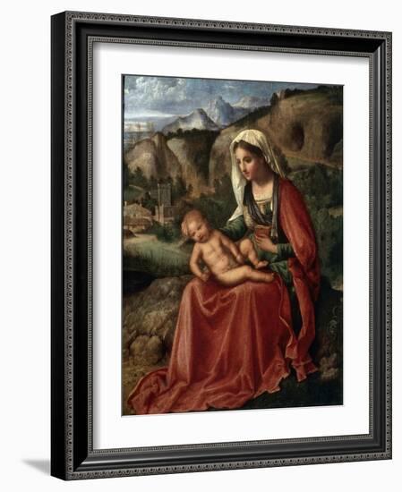 The Virgin and Child in a Landscape, C1503-Giorgione-Framed Giclee Print