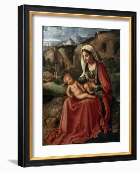 The Virgin and Child in a Landscape, C1503-Giorgione-Framed Giclee Print