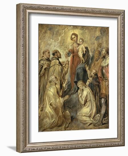 The Virgin and Child of the Rosary-Herri Met De Bles-Framed Giclee Print