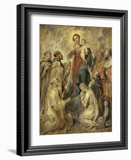 The Virgin and Child of the Rosary-Herri Met De Bles-Framed Giclee Print