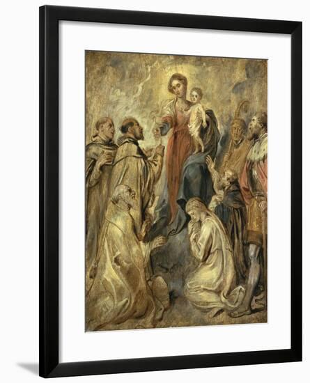 The Virgin and Child of the Rosary-Herri Met De Bles-Framed Giclee Print