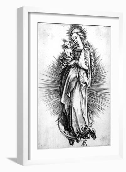 The Virgin and Child on a Crescent, 1499-Albrecht Dürer-Framed Giclee Print