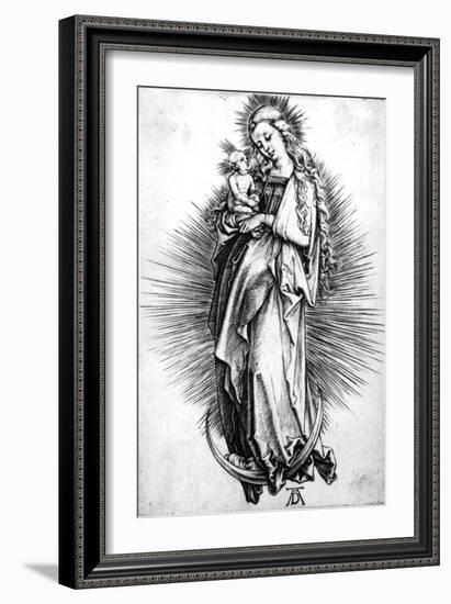 The Virgin and Child on a Crescent, 1499-Albrecht Dürer-Framed Giclee Print