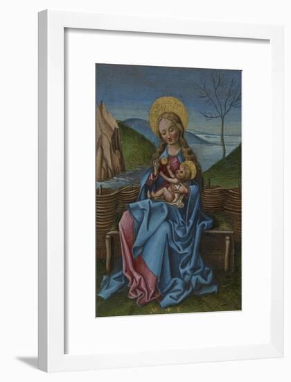 The Virgin and Child on a Grassy Bench-Martin Schongauer-Framed Giclee Print