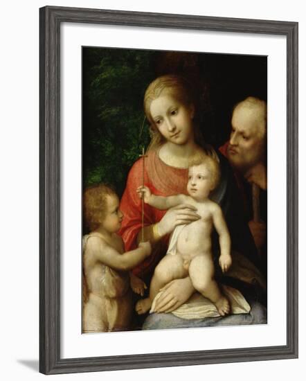 The Virgin and Child Surrounded by St John the Baptist and St Joseph, 1517-null-Framed Giclee Print