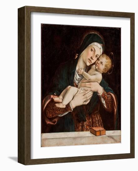 The Virgin and Child (Tempera on Panel)-Bartolomeo Montagna-Framed Giclee Print