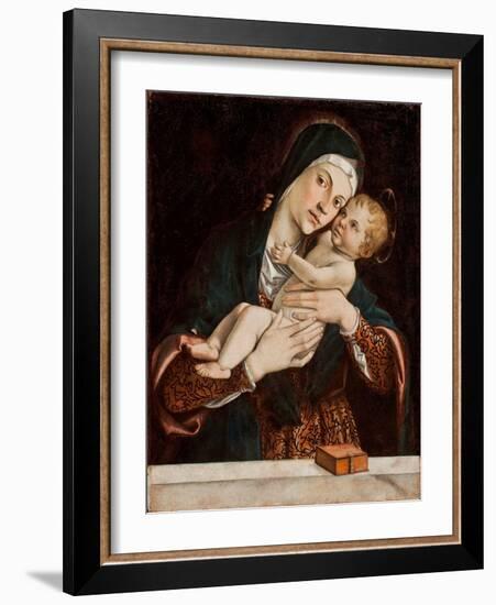 The Virgin and Child (Tempera on Panel)-Bartolomeo Montagna-Framed Giclee Print